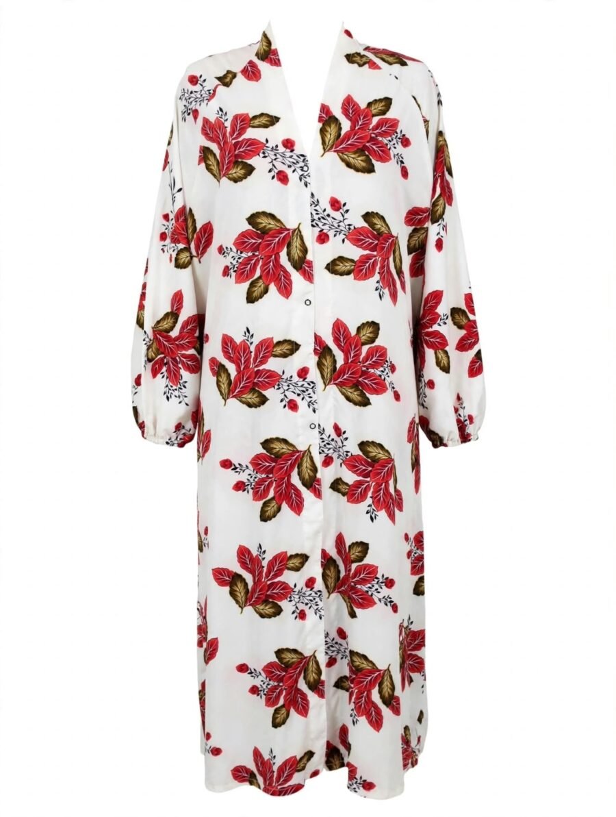 Red leaf Abaya